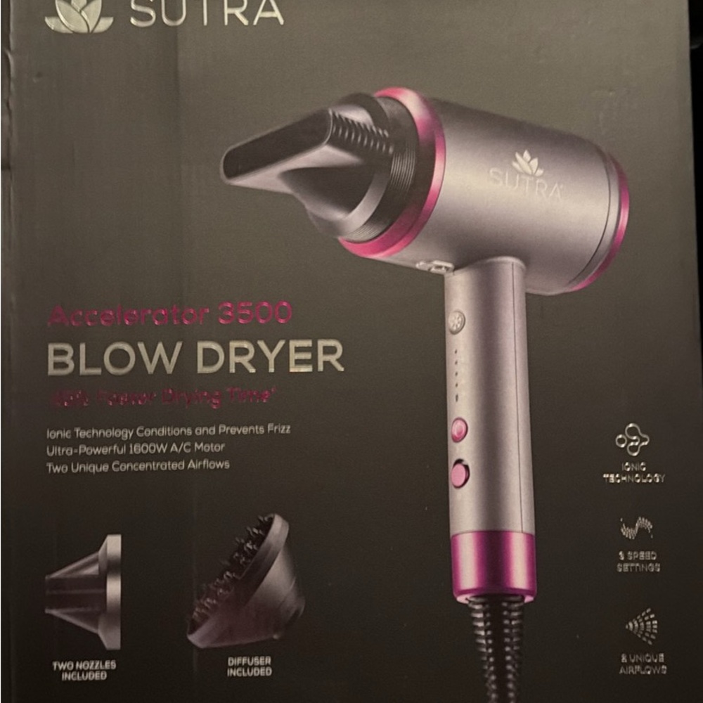 Accelerator 3500 Blow Dryer - Silver and Pink